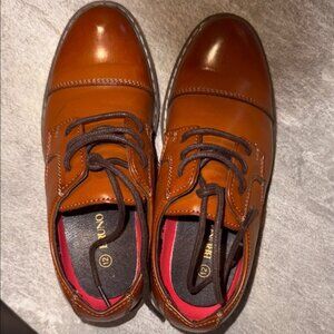 Kids Brown Leather Shoes